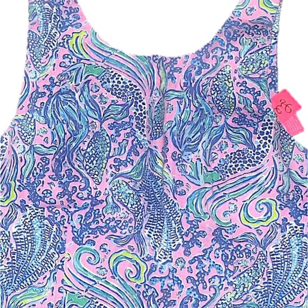 Lilly Pulitzer Maurina Sz 6 Dress We Mermaid It Sleeveless Shift Linen NWT - Picture 6 of 8